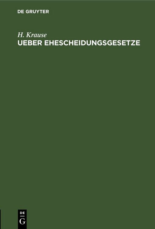 Produktbild: Ueber Ehescheidungsgesetze