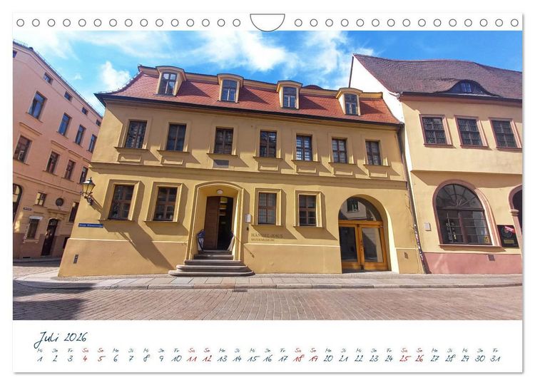 Produktbild: Halle an der Saale. Wir schlendern durch die Heimat von Georg Friedrich H&auml;ndel (Wandkalender 2026 DIN A4 quer), CALVENDO Monatskalender