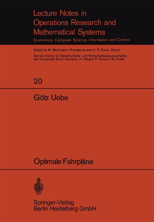 Produktbild: Optimale Fahrpl&auml;ne