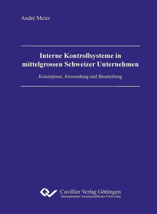 Produktbild: Interne Kontrollsysteme in mittelgrossen Schweizer Unternehmen