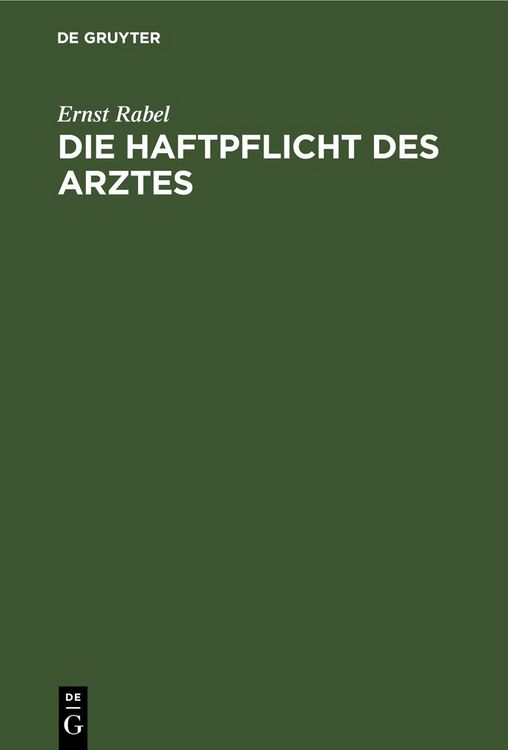 Produktbild: Die Haftpflicht des Arztes