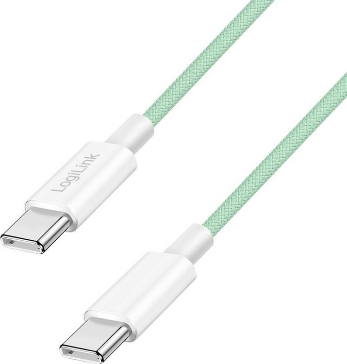 Produktbild: LogiLink USB-C&reg; Kabel USB 2.0 USB-C&reg; Stecker 1m Gr&uuml;n CU0347