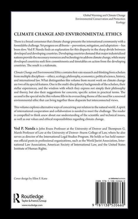Produktbild: Climate Change and Environmental Ethics