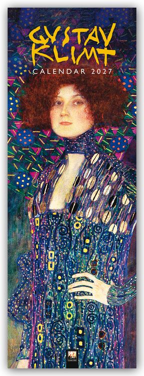 Produktbild: Gustav Klimt &ndash; Slimline-Kalender 2027 &ndash; Original Flame Tree Publishing-Kalender Slimeline [Kalender]