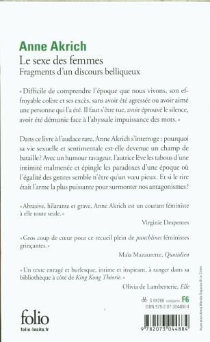 Produktbild: Le sexe des femmes. Fragments d'un discours belliqueux