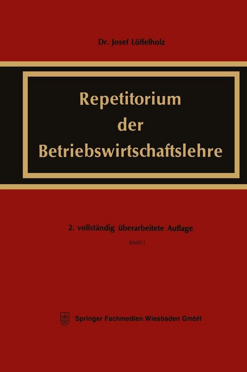 Produktbild: Repetitorium der Betriebswirtschaftslehre