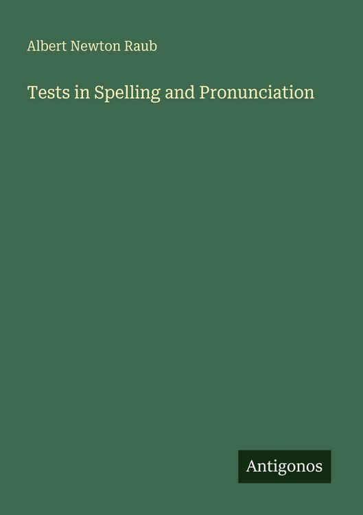 Produktbild: Tests in Spelling and Pronunciation