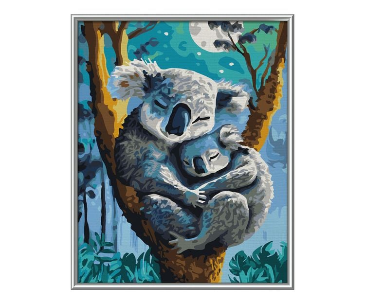 Schipper 609240907 - Malen nach Zahlen, Koala mit Baby, 24x30cm