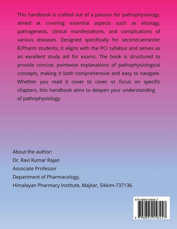 Produktbild: A concise Handbook of Pathophysiology