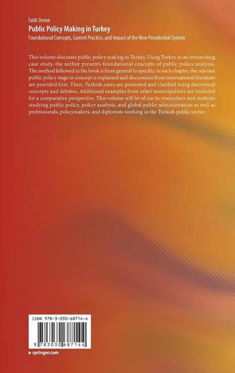 Produktbild: Public Policy Making in Turkey