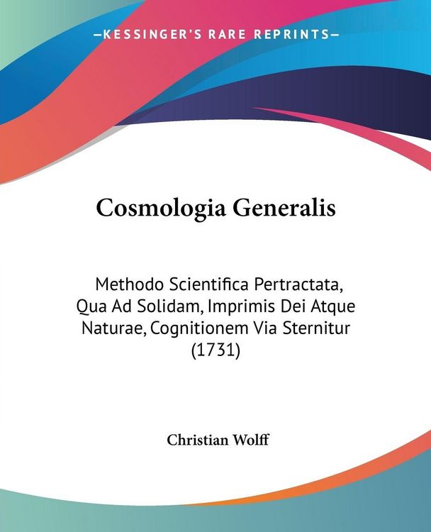 Produktbild: Cosmologia Generalis