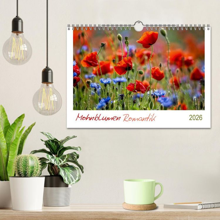 Produktbild: Mohnblumen Romantik (Wandkalender 2026 DIN A4 quer), CALVENDO Monatskalender