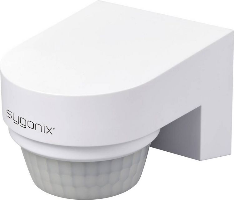Produktbild: Sygonix SY-6733030 Wand, Oberfl&auml;chenmontage PIR-Bewegungsmelder 240&deg; Relais Wei&szlig; IP65