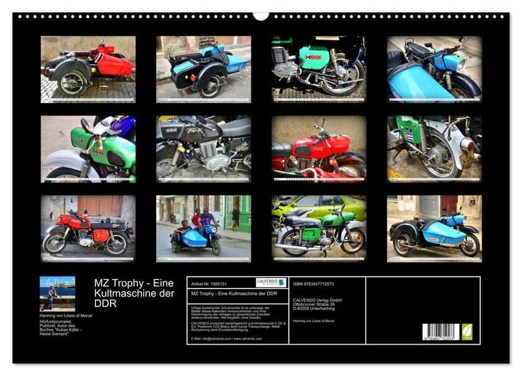 Produktbild: MZ Trophy - Eine Kultmaschine der DDR (Wandkalender 2026 DIN A2 quer), CALVENDO Monatskalender