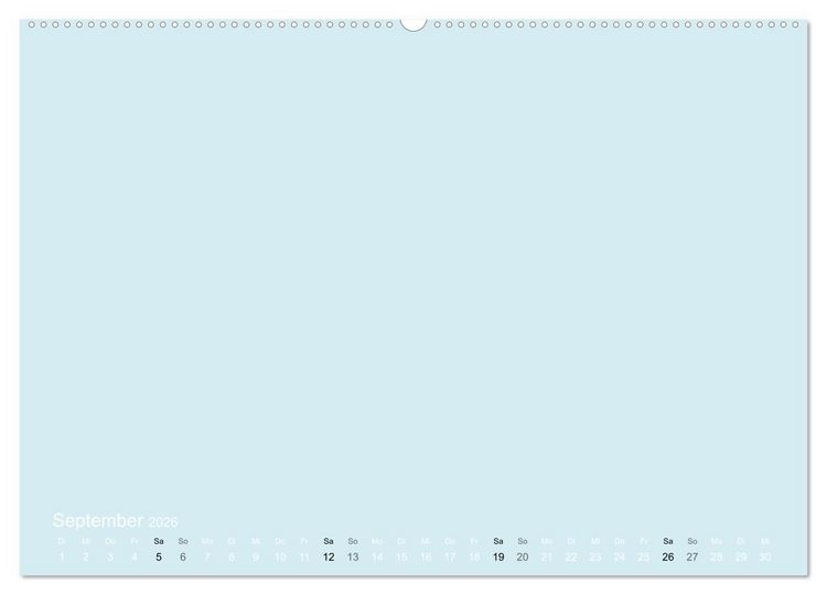Produktbild: Bastelkalender - hell Blau (Wandkalender 2026 DIN A2 quer), CALVENDO Monatskalender