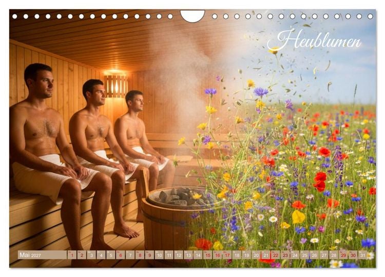 Produktbild: Sauna - Hitze, Duft, Genuss (Wandkalender 2027 DIN A4 quer), CALVENDO Monatskalender