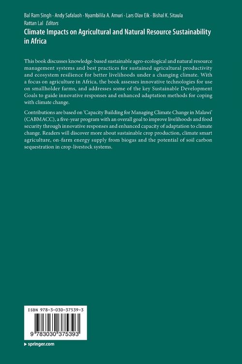 Produktbild: Climate Impacts on Agricultural and Natural Resource Sustainability in Africa