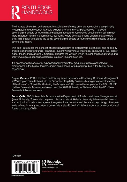 Produktbild: Routledge Handbook of Social Psychology of Tourism