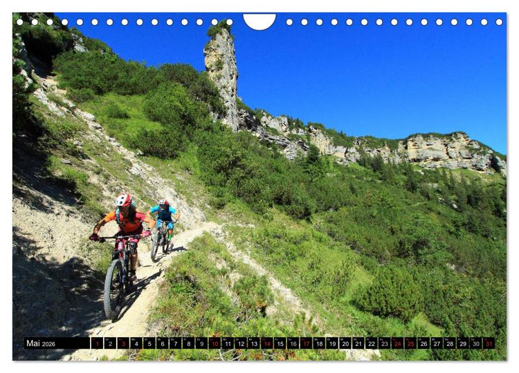 Produktbild: Mountainbike Traumpfade (Wandkalender 2026 DIN A4 quer), CALVENDO Monatskalender