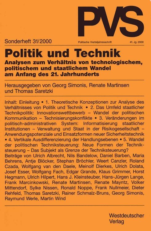 Bild vom Artikel Politik und Technik vom Autor Michael Kreile