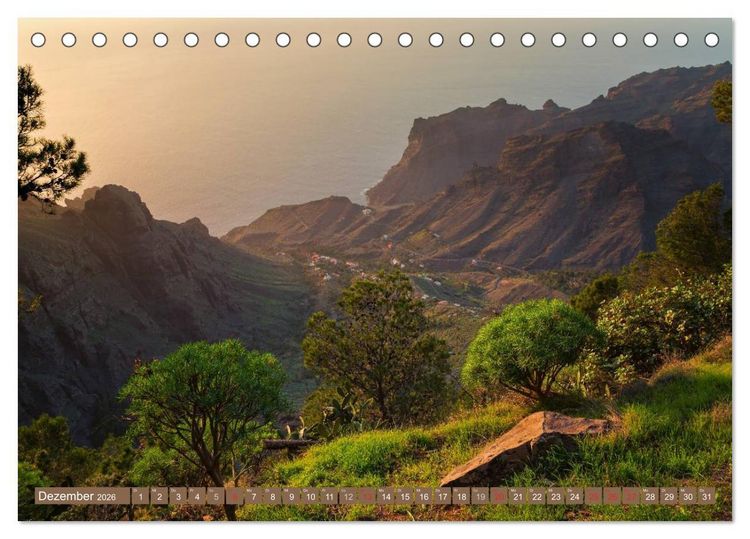 Produktbild: La Gomera Sonne, Meer und Vulkane (Tischkalender 2026 DIN A5 quer), CALVENDO Monatskalender