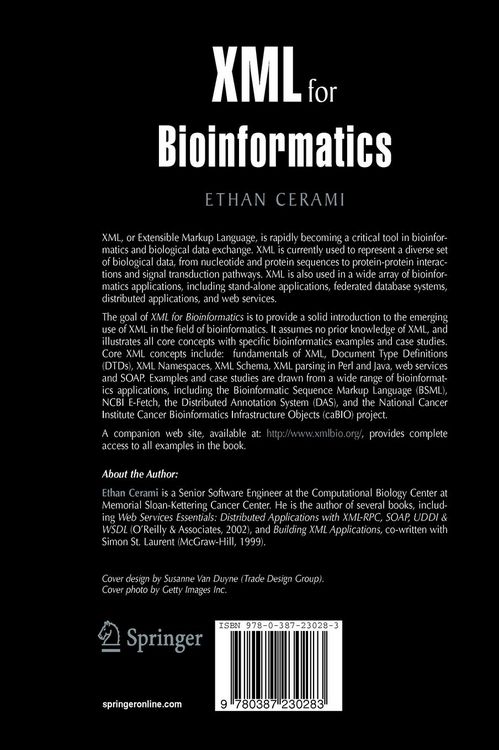 Produktbild: XML for Bioinformatics