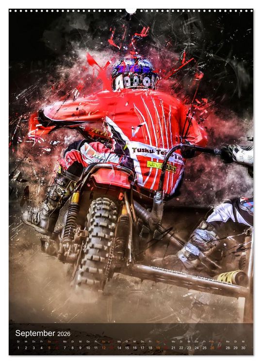 Produktbild: Motocross Seitenwagen - einfach cool (hochwertiger Premium Wandkalender 2026 DIN A2 hoch), Kunstdruck in Hochglanz