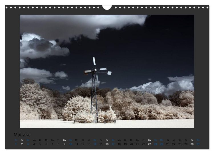Produktbild: Surreale Landschaften. INFRARROT - Wenn gr&uuml;n zu wei&szlig; wird (Wandkalender 2026 DIN A3 quer), CALVENDO Monatskalender
