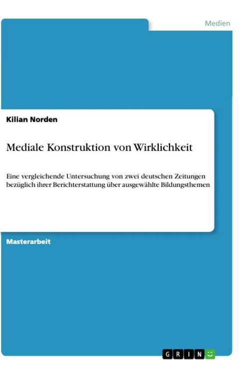 Produktbild: Mediale Konstruktion von Wirklichkeit