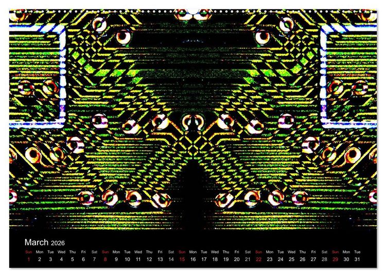 Produktbild: Computer Close Up (High Quality Premium Wall Calendar 2026 DIN A2 landscape),CALVENDO 12 Month Wall Calendar