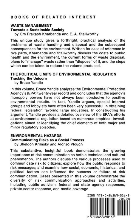 Produktbild: Siting Hazardous Waste Treatment Facilities