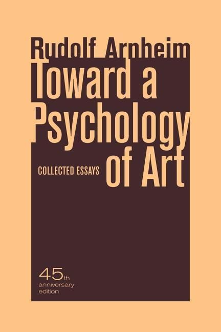Produktbild: Arnheim, R: Toward a Psychology of Art