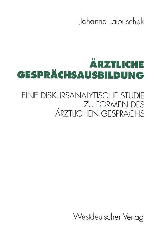 Produktbild: &Auml;rztliche Gespr&auml;chsausbildung