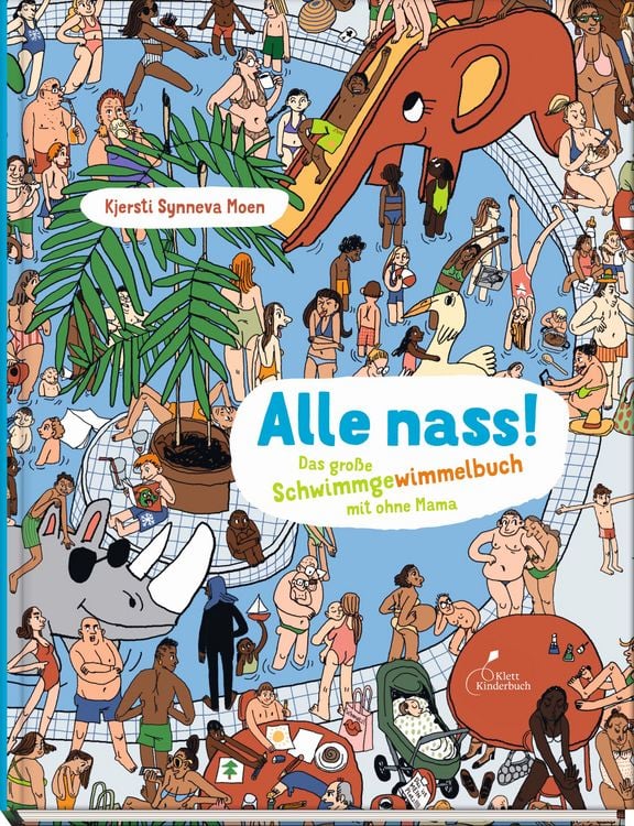 Produktbild: Alle nass! - Das gro&szlig;e Schwimmgewimmelbuch mit ohne Mama