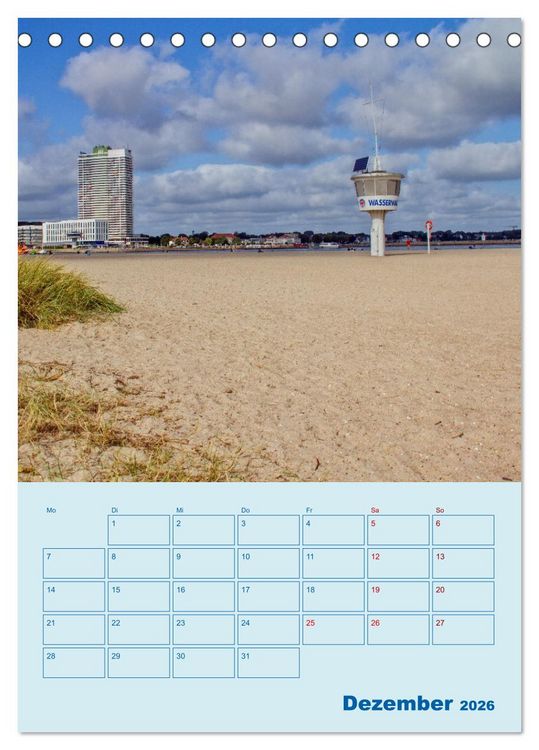 Produktbild: Priwall bei Travem&uuml;nde &ndash; Terminplaner (Tischkalender 2026 DIN A5 hoch), CALVENDO Monatskalender