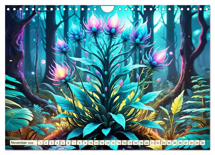 Produktbild: Pflanzenkosmos - Pflanzen wie aus einer anderen Welt (Wandkalender 2026 DIN A4 quer), CALVENDO Monatskalender