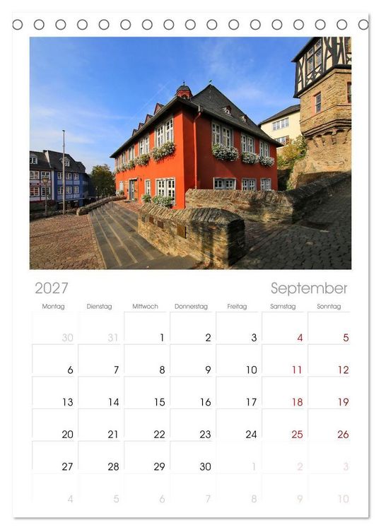 Produktbild: Tischplaner 2027 - Idstein und seine Fachwerkh&auml;user (A5 Tischkalender zum Aufstellen) CALVENDO