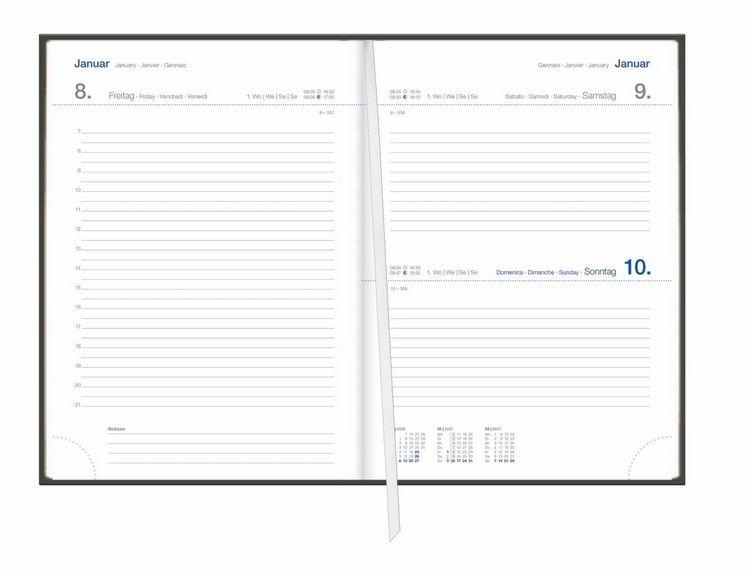 Produktbild: Tages-Cheftimer A5, schwarz 2027
