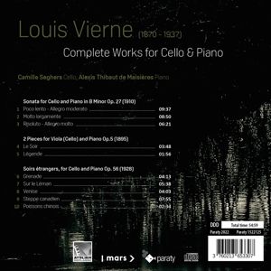 Produktbild: Louis Vierne Complete Works for Cello & Piano