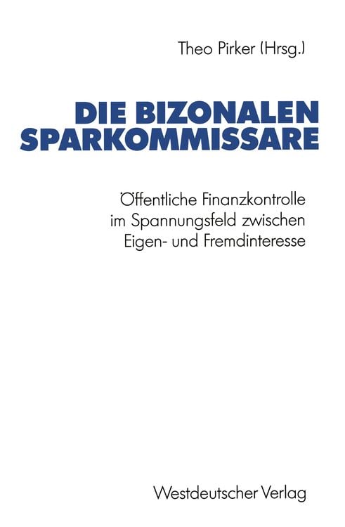 Produktbild: Die bizonalen Sparkommissare