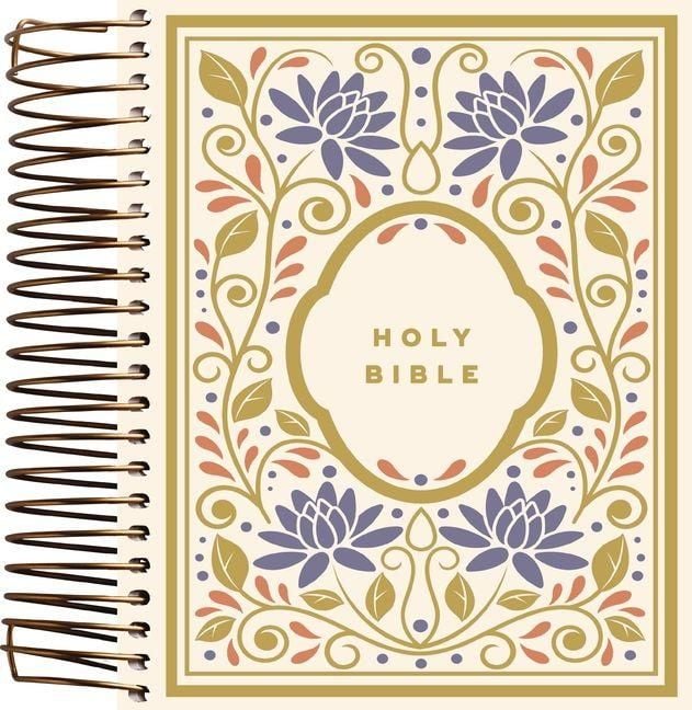 Produktbild: Niv, Journal the Word Bible, Spiral-Bound Edition, Double-Column, Hardcover Spiral, Multi-Floral, Red Letter, Comfort Print