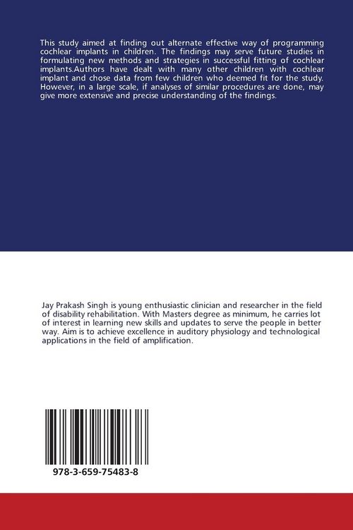 Produktbild: Correlation of ESRT & Behavioural Comfort Levels- Cochlear implants