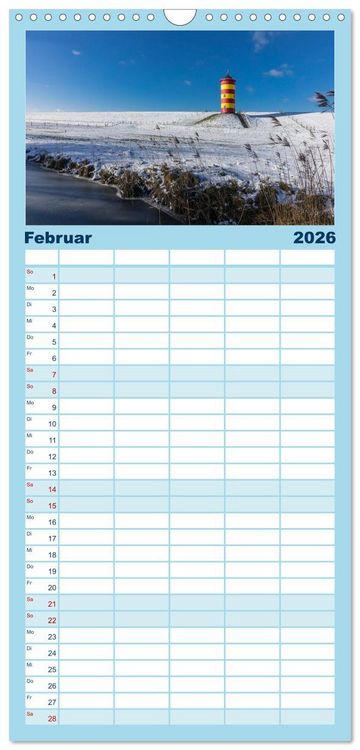 Produktbild: Familienplaner 2026 - Fischerdorf Greetsiel. Bezauberndes Warfendorf der Krummh&ouml;rn mit 5 Spalten (Wandkalender, 21 x 45 cm) CALVENDO