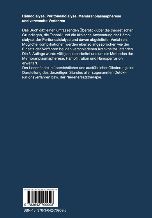 Produktbild: H&auml;modialyse, Peritonealdialyse, Membranplasmapherese