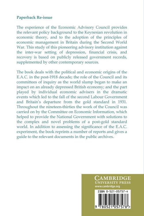 Produktbild: The Economic Advisory Council, 1930 1939