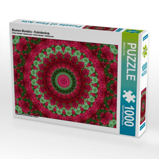 Produktbild: CALVENDO Puzzle Blumen Mandala - Kaleidoskop | 1000 Teile Lege-Gr&ouml;&szlig;e 64x48cm Foto-Puzzle f&uuml;r gl&uuml;ckliche Stunden