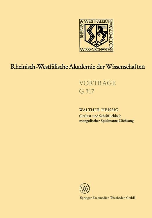 Produktbild: Oralität und Schriftlichkeit mongolischer Spielmanns-Dichtung