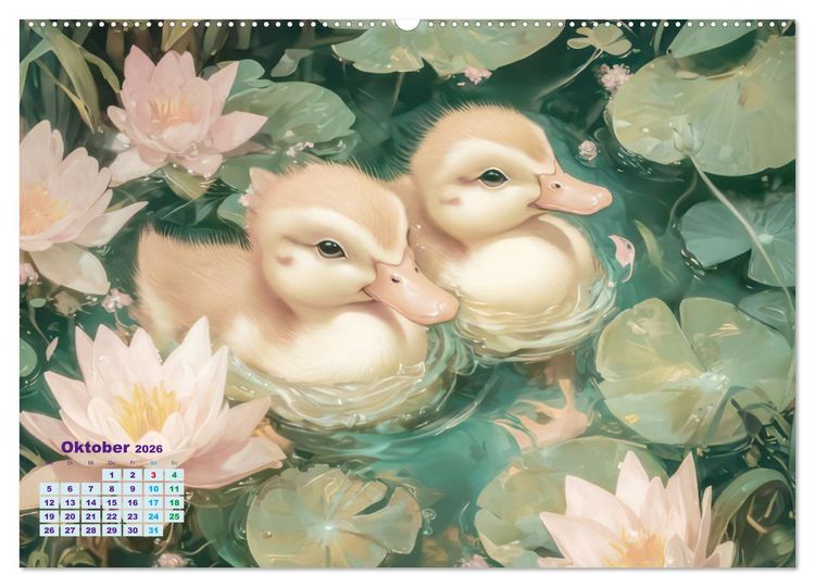 Produktbild: Verspieltheit und Harmonie (hochwertiger Premium Wandkalender 2026 DIN A2 quer), Kunstdruck in Hochglanz