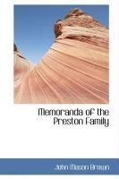 Produktbild: Memoranda of the Preston Family
