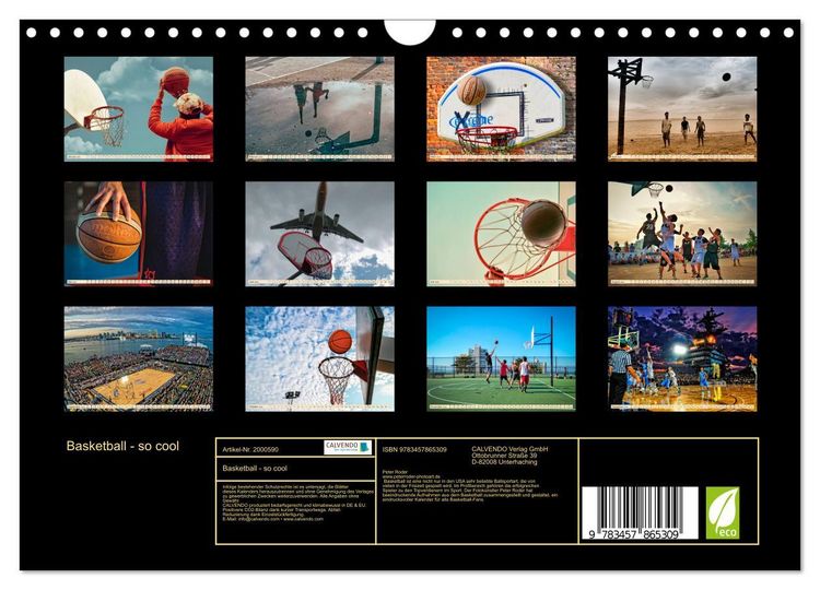 Produktbild: Basketball - so cool (Wandkalender 2026 DIN A4 quer), CALVENDO Monatskalender